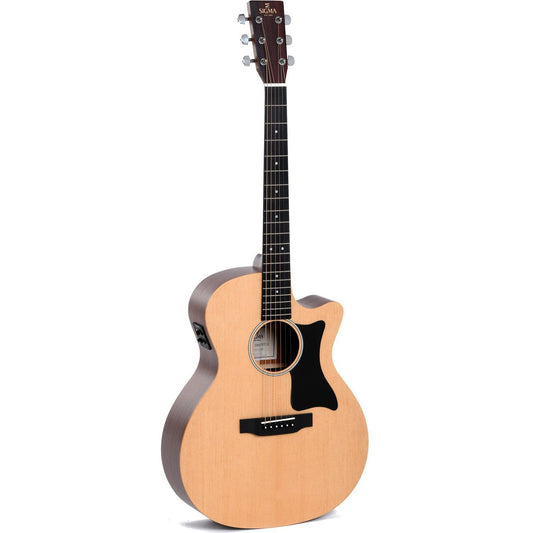 Sigma GMC-STE Grand OM Acoustic Guitar Cutaway Solid Spruce Top - Mahogany Back and Sides - Satin