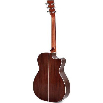 Sigma OMTC-1E-SB OM Acoustic Guitar Solid Spruce Top Cutaway - Tilia Back and Sides - Gloss Sunburst