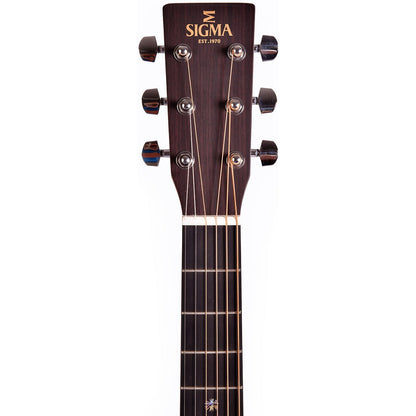 Sigma OMTC-1E-SB OM Acoustic Guitar Solid Spruce Top Cutaway - Tilia Back and Sides - Gloss Sunburst