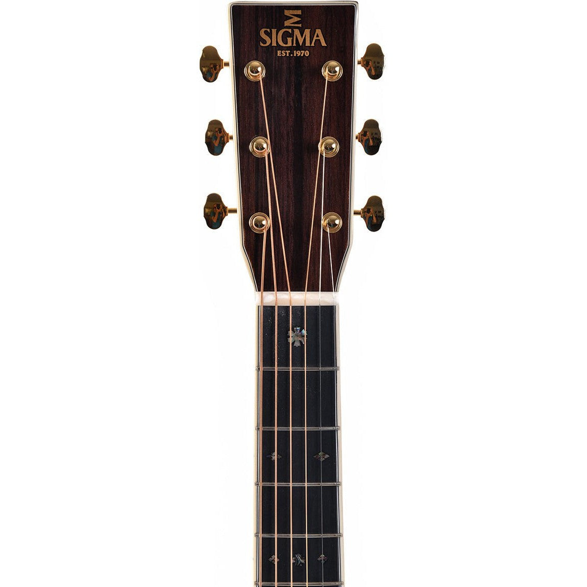 Sigma 000T-42 Acoustic Guitar Solid Spruce Top - Tilia Back and Sides - Style 42 Inlay - Gloss