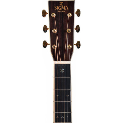 Sigma 000T-42 Acoustic Guitar Solid Spruce Top - Tilia Back and Sides - Style 42 Inlay - Gloss