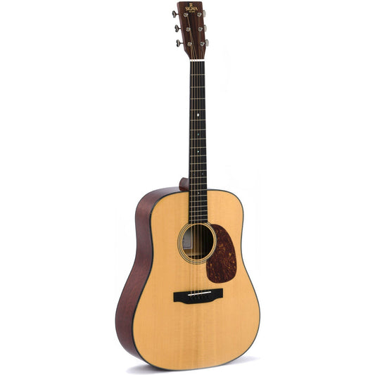 Sigma SDM-18 Dreadnought Acoustic Guitar All Solid Spruce Top and Mahogany Back and Sides - Gloss