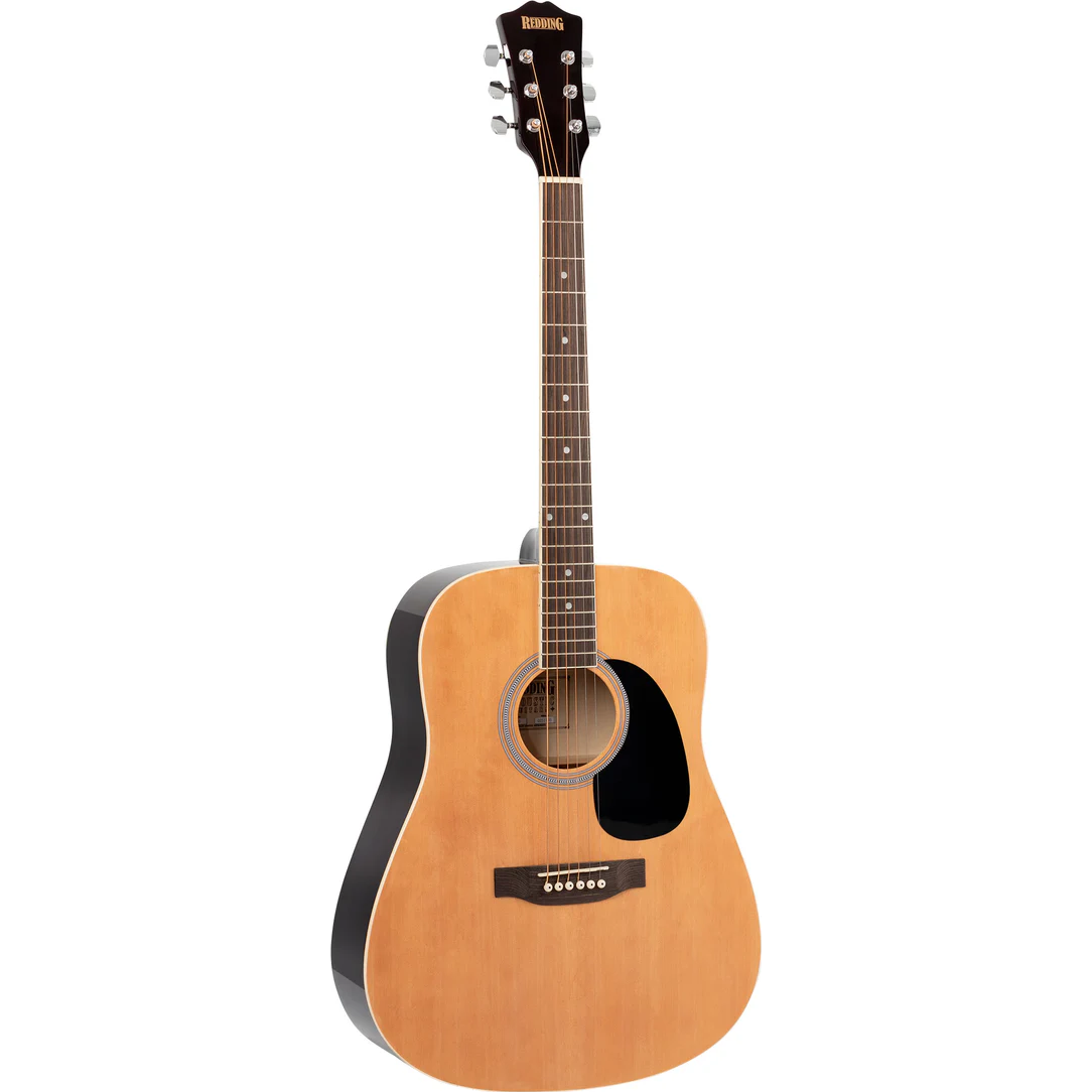 Redding RED50 Acoustic Dreadnought Steel String Guitar Natural Gloss