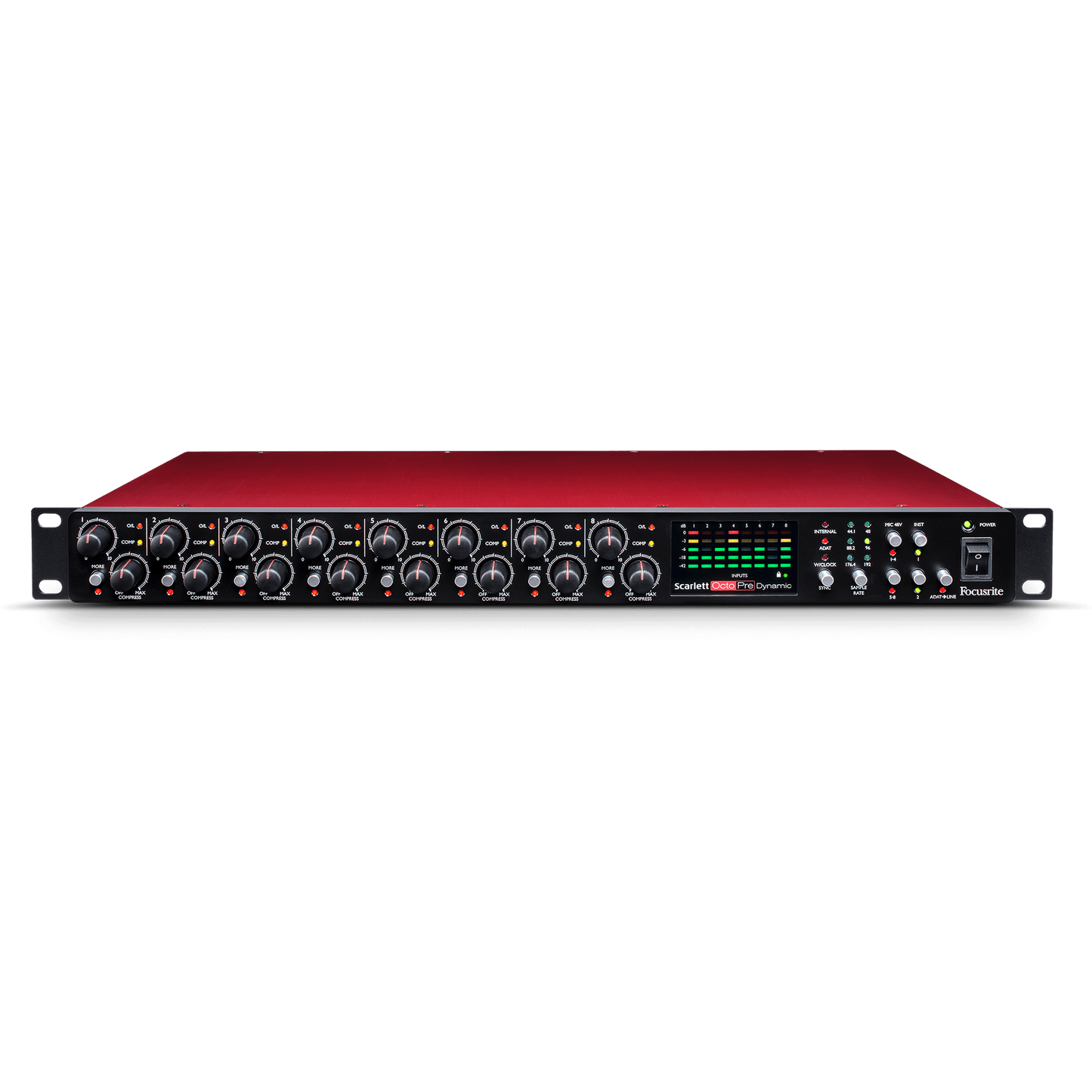 Focusrite Scarlett OctoPre Dynamic 8-Channel Mic Preamp With AD/DA Conversion