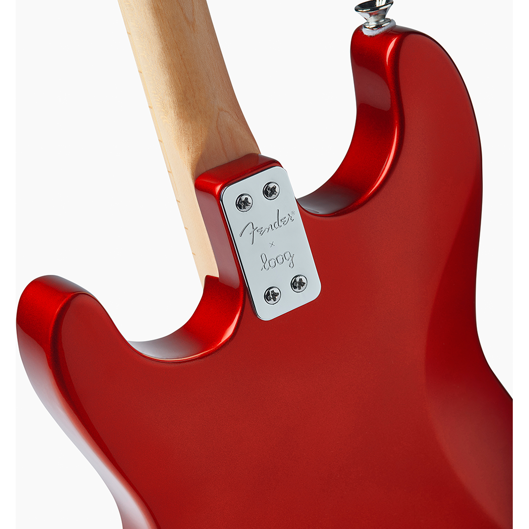 Fender X Loog Stratocaster 3-String Electric Guitar Red