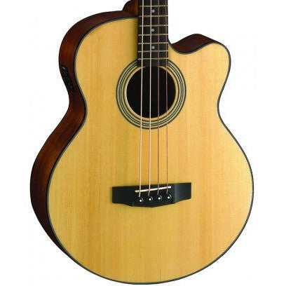 Cort SJB5F Satin Natural 4 String Jumbo Acoustic Bass Guitar