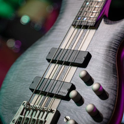 Cort A4 Plus FMMH 4-String Bass Guitar – Open-Pore Black Cherry