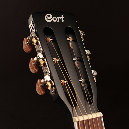 Cort AF590MF BOP Mahogany Black Open Pore Concert Acoustic Guitar