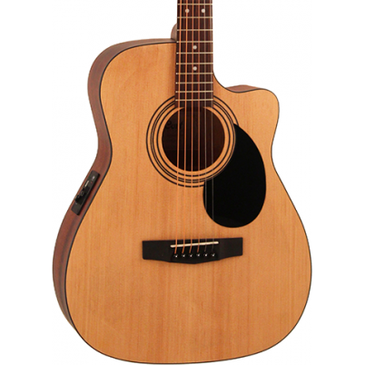 Cort AF515CE Open Pore Natural Concert Cutaway Acoustic Guitar