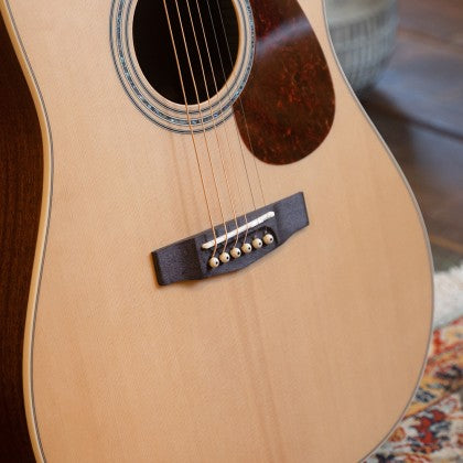 Cort Earth100 Dreadnought Acoustic Guitar – Natural Satin