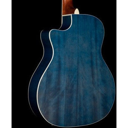 Cort GA-QF Grand Auditorium Cutaway Acoustic-Electric Guitar – Transparent Black Burst