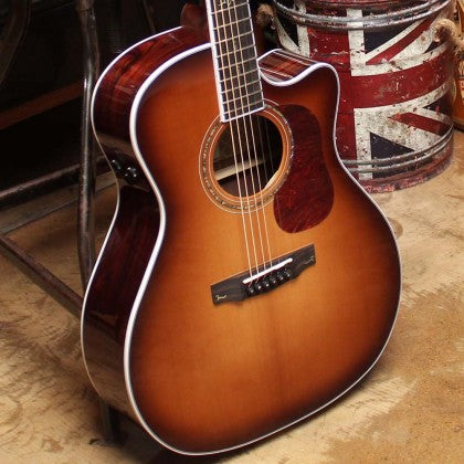 Cort Gold A8 Auditorium Cutaway Acoustic-Electric Guitar – Light Burst