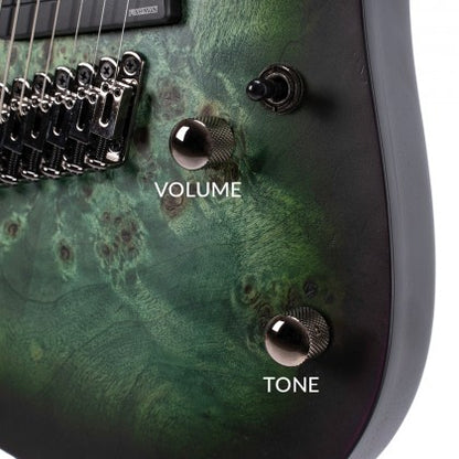 Cort KX507 Multi-Scale 7-String Electric Guitar – Stardust Green
