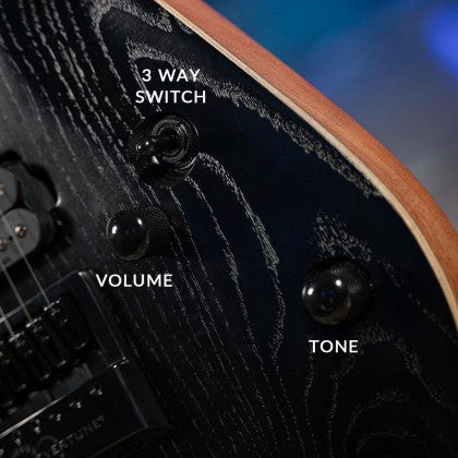Cort KX700 EverTune Electric Guitar – Open-Pore Black