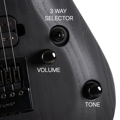 Cort KX707 EverTune 7-String Electric Guitar – Open-Pore Black