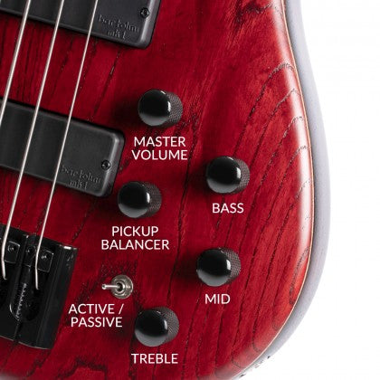 Cort B4 ELEMENT OPBR Burgundy Red 4 String Bass