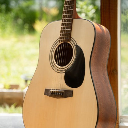 Cort AD810 Open Pore Natural Dreadnought Acoustic Guitar (Left Handed)