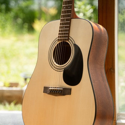 Cort AD810 Open Pore Natural Dreadnought Acoustic Guitar