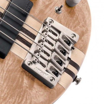 Cort A5 Plus FMMH 5-String Bass Guitar – Open-Pore Black Cherry