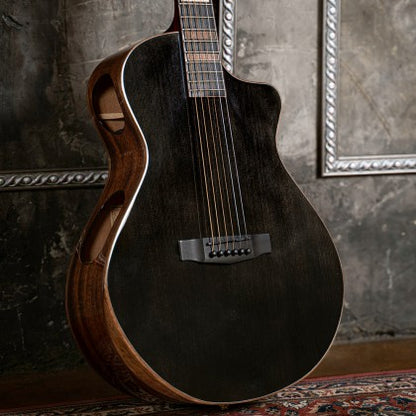 Cort Modern Black Limited-Edition Modern Concert Acoustic-Electric Guitar