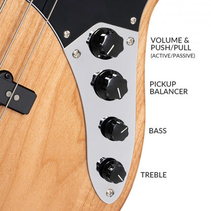 Cort GB64JJ 4-String Bass Guitar – Natural
