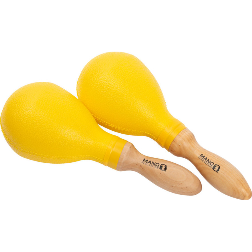 Mano Percussion UE110Y Yellow Plastic Maracas Pair