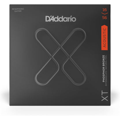 D'Addario XTAPB1656 XT Acoustic Phosphor Bronze, Medium, Resophonic, 16-56