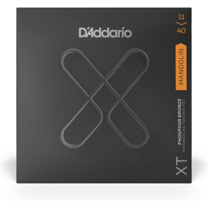 D'Addario XTM1140 XT Phosphor Bronze Mandolin Strings, Medium, 11-40