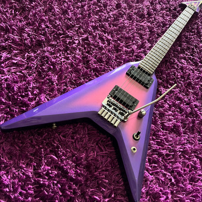 1984 Greco Japan GTV-60 TUSK Flying V Purple Burst