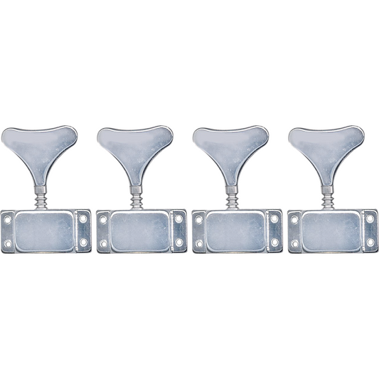 Teisco Vintage Bass Style Machine Heads Tuners 4-In-Line Chrome