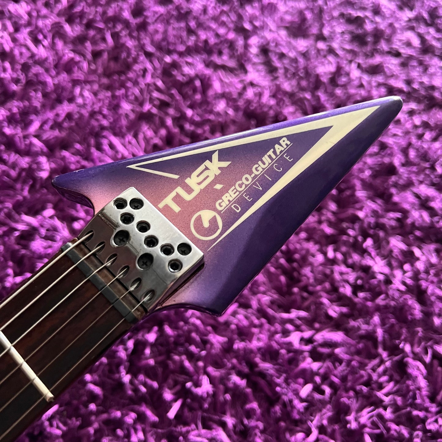 1984 Greco Japan GTV-60 TUSK Flying V Purple Burst