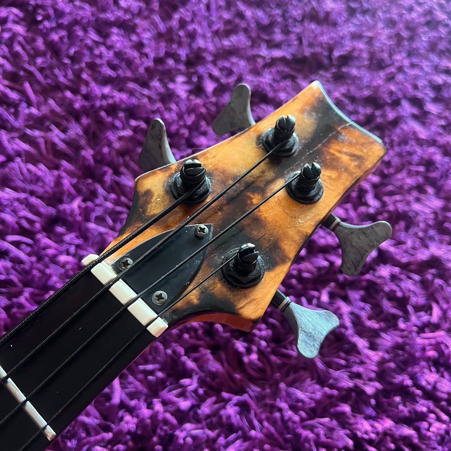 Wood-Fired Custom Bass Guitar (Burnt Finish)