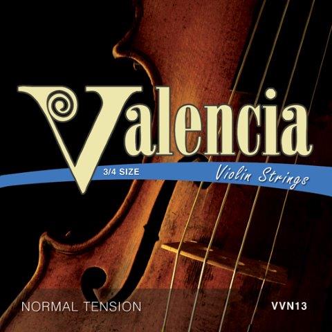 Valencia Violin Strings 3/4 Size Beginner Full Set Steel VVN13