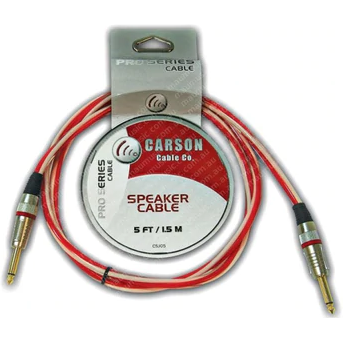 Carson 5 Foot Jumbo Speaker Cable Straight Jack Heavy Duty