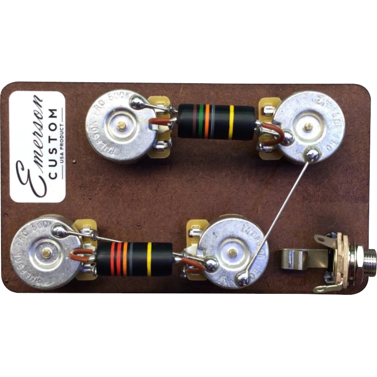 Emerson Custom Prewired Kit Les Paul Long Shaft 500K Pots