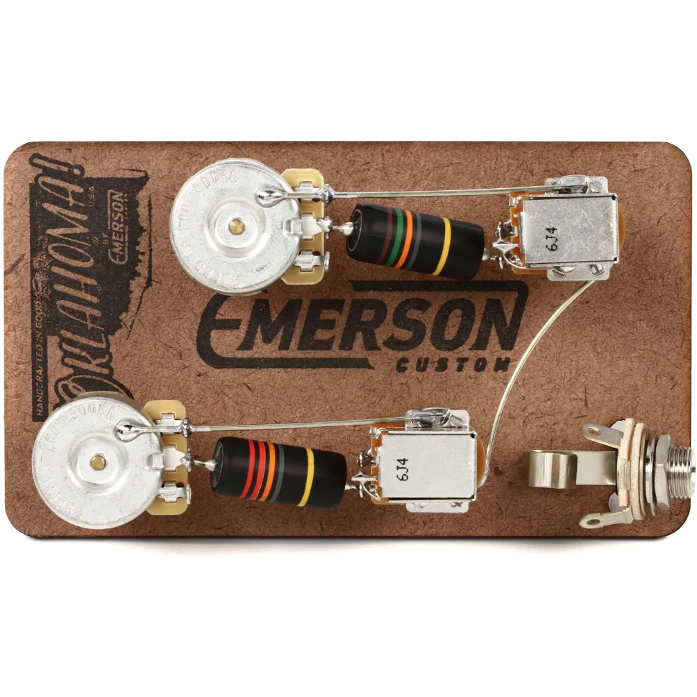 Emerson Custom Prewired Kit Les Paul Push Pull Long Shaft 500K Pots