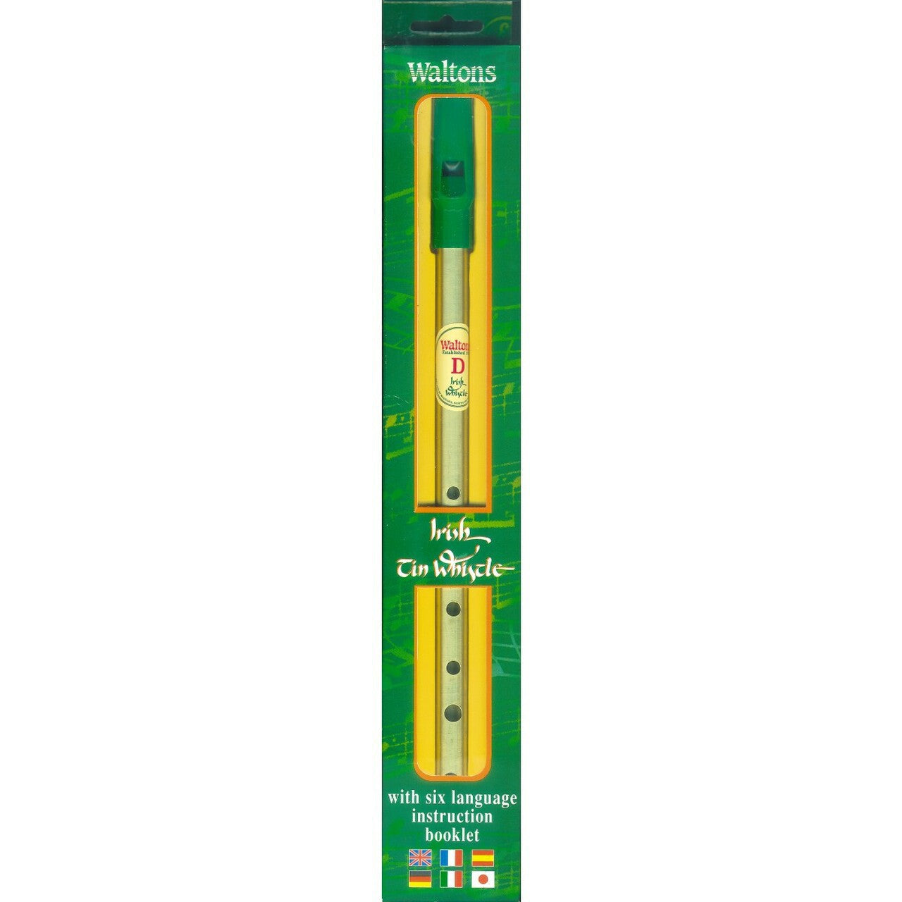 Waltons Deluxe Tin Whistle Irish Brass D Key