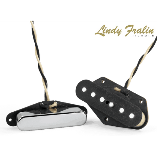 Lindy Fralin Vintage Hot Tele Telecaster Pickups Set - Nickel Covers