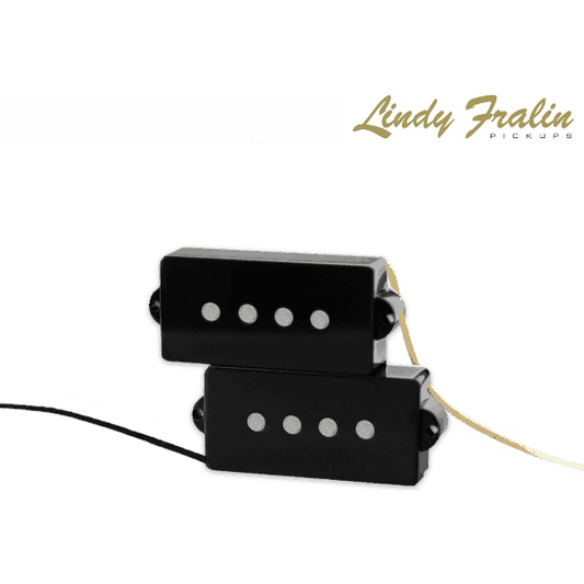 Lindy Fralin Precision P-Bass Pickups - Standard Wind - Black Covers