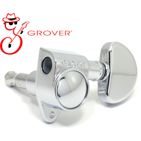 Grover Genuine 3-A-Side Rotomatic GRO102C Machine Heads Tuners Chrome Les Paul