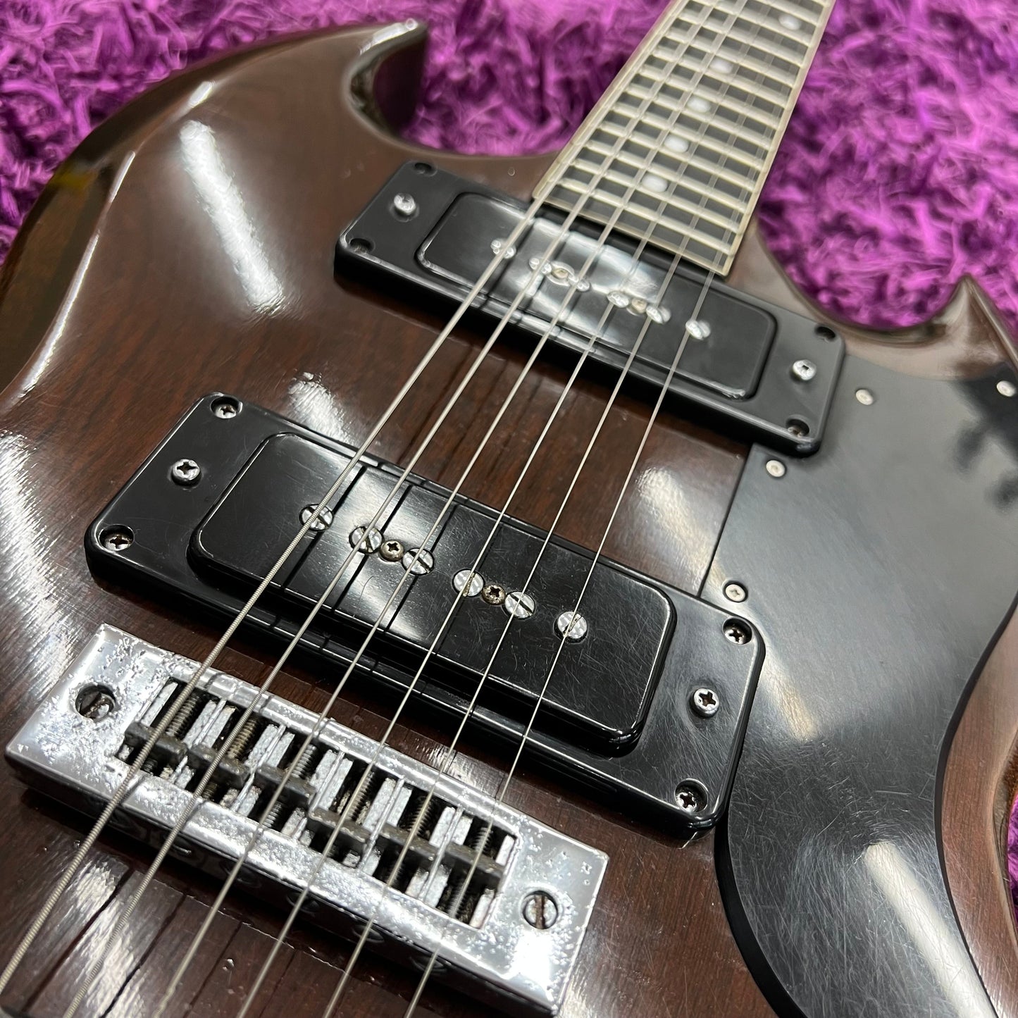 1975 Greco SG Walnut (Rare Custom Ordered P90s) (w/ OHSC)