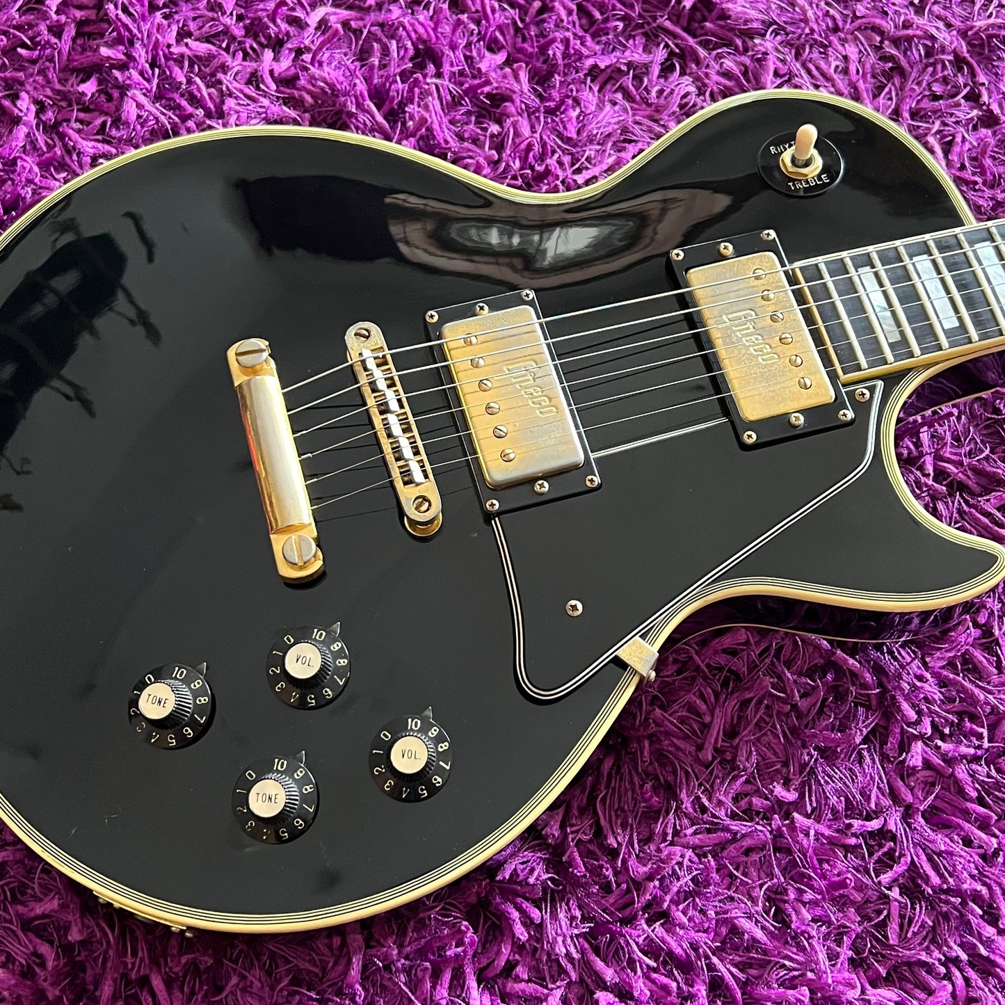 1974 Greco EG-650B Les Paul Custom Black (w/ Gig Bag)