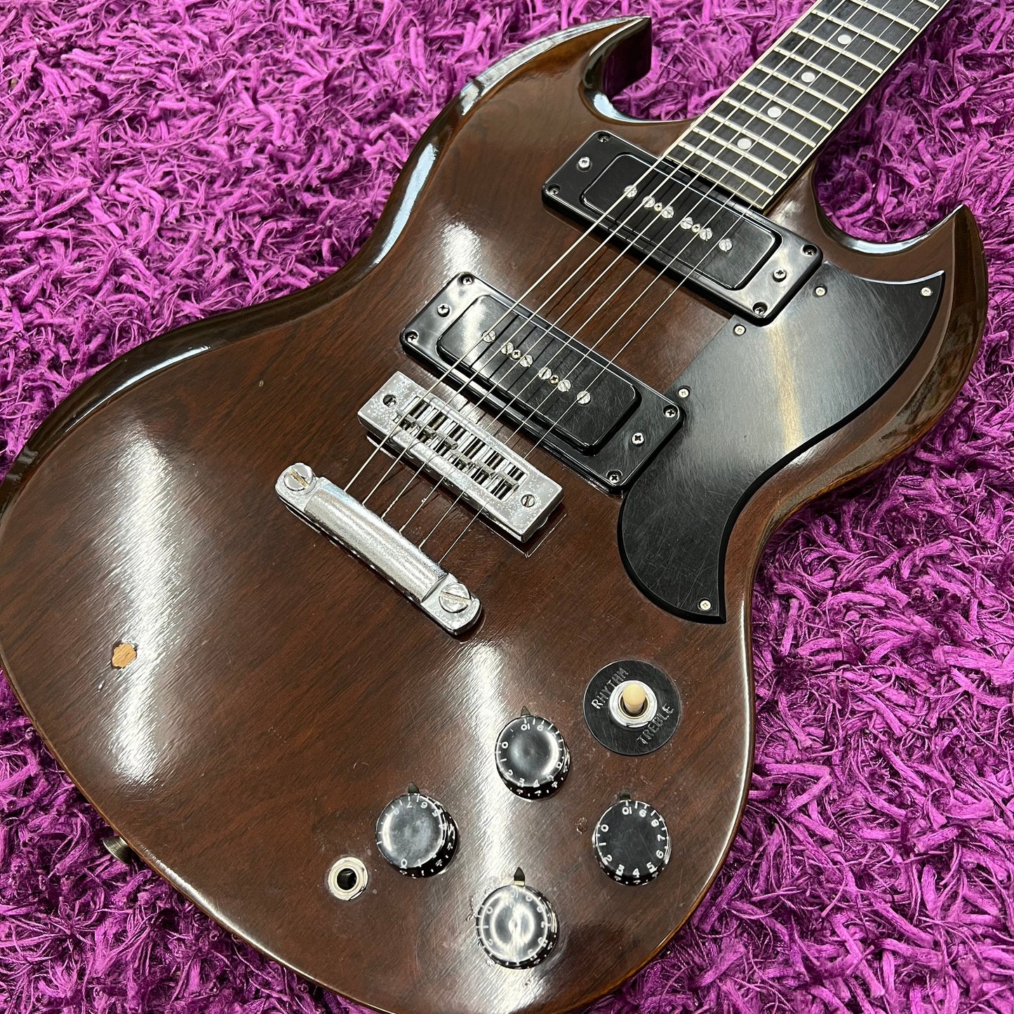 1975 Greco SG Walnut (Rare Custom Ordered P90s) (w/ OHSC)