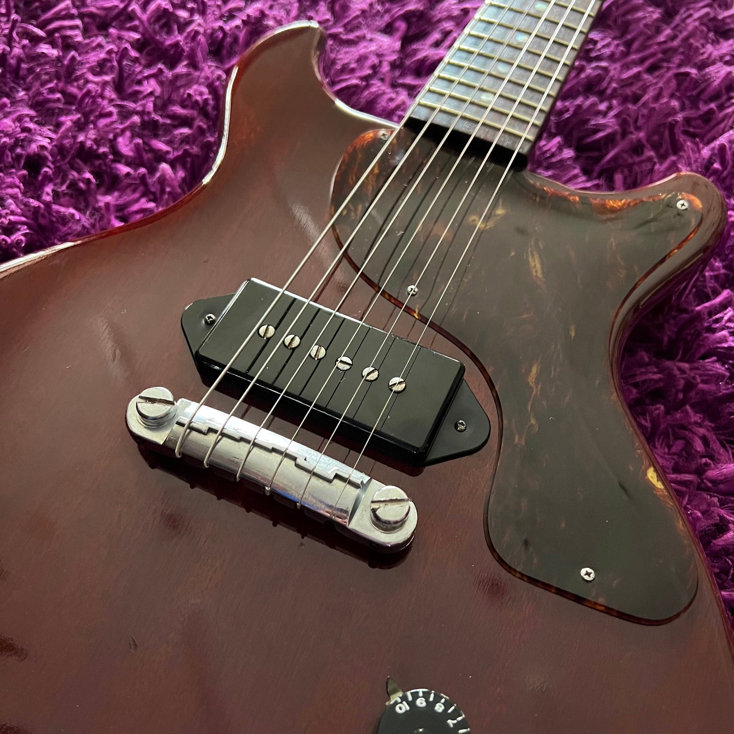 1975 Greco TV-500 LP Junior Style Double Cut Wine Red