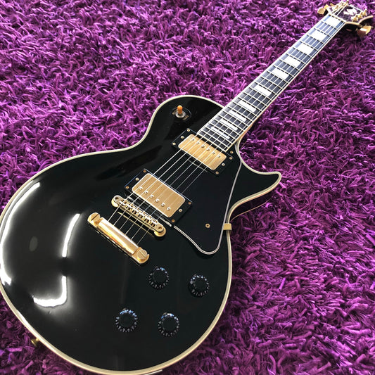 Burny RLC-100 Les Paul Custom Style Electric Guitar (Made in Japan)