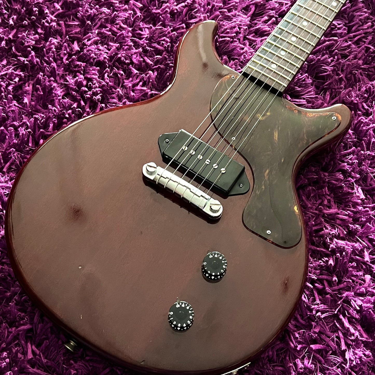 1975 Greco TV-500 LP Junior Style Double Cut Wine Red