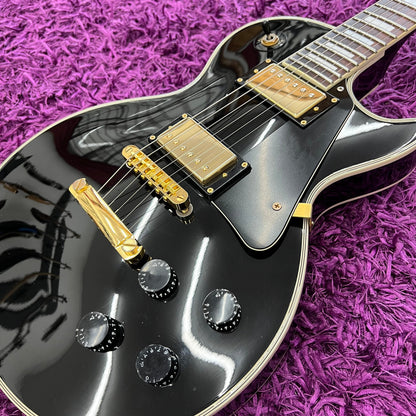 PhotoGenic LP-300 Les Paul Custom Style Electric Guitar Black Beauty