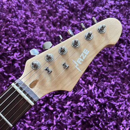 Haze Semi-Hollow Body Electric Guitar, Natural Flame Maple