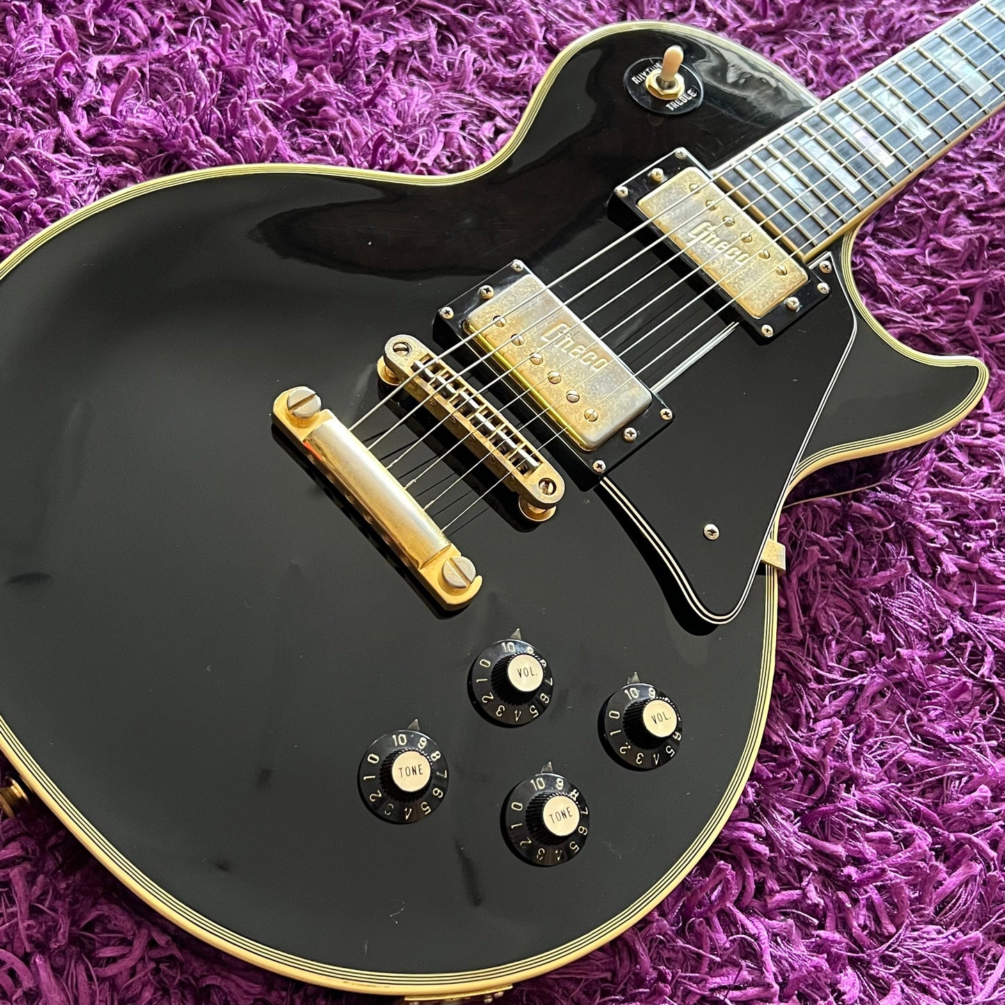 1974 Greco EG-650B Les Paul Custom Black (w/ Gig Bag)