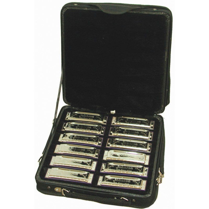 Johnson Blues King Harmonica Set w/ Case 12 Keys